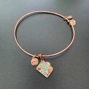 Rose gold Alex and ani bon voyage bracelet